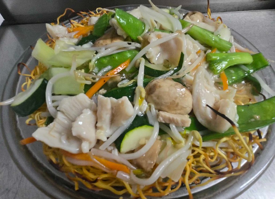 Shredded Chicken Pan Fried Noodle