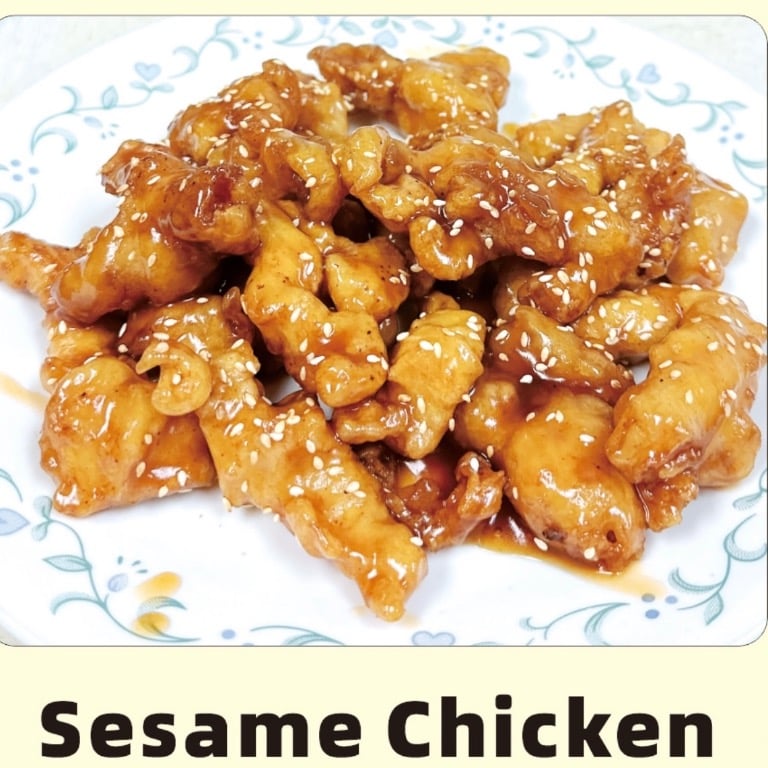 Sesame Chicken, Egg Roll & Chicken Fried Rice 芝麻鸡,春卷,鸡炒饭