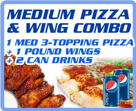 Medium Pizza & Wing Combo