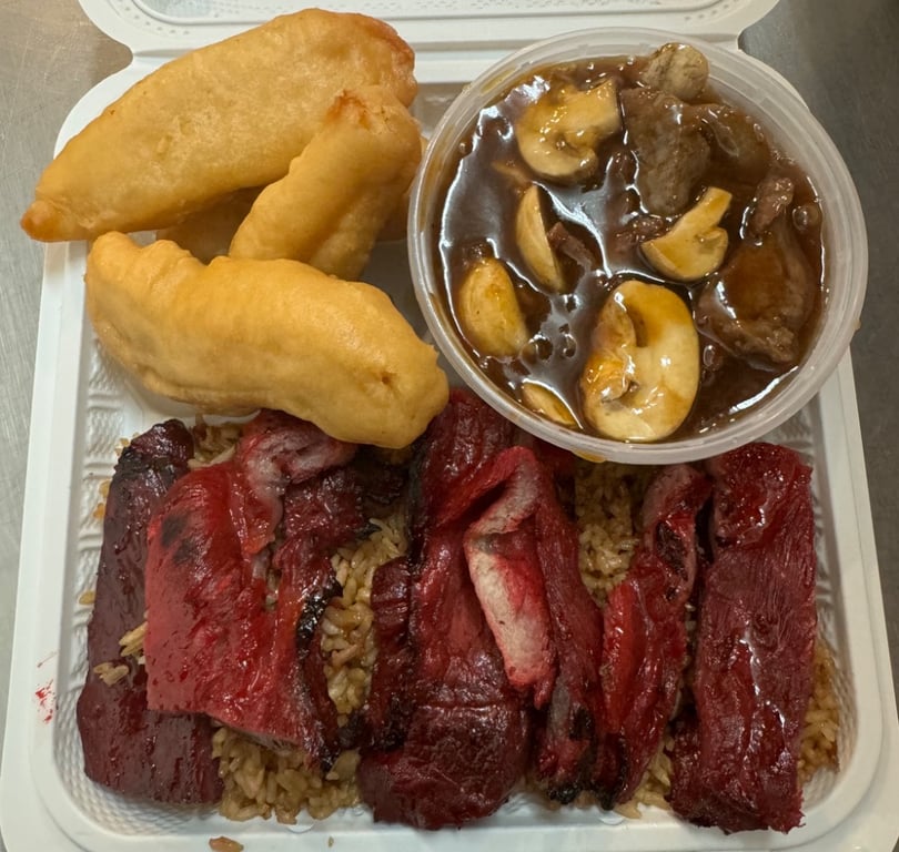 H2. Beef w/ Mushroom, Boneless Spare Ribs & Chicken Fingers (4)