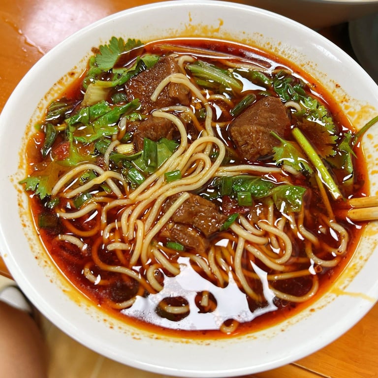 G3. 红烧牛肉辣汤面 Spicy Beef Noodle Soup