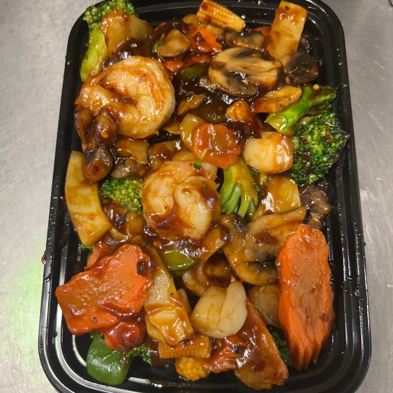 Q 湖南干贝虾<br> S15. Scallop & Shrimp Hunan Style