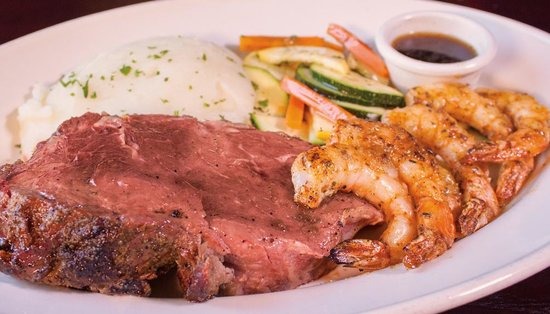Prime Rib & Grilled Shrimp Dinner