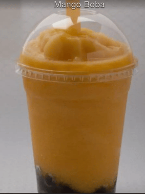24 oz Mango Fruit Slush with Boba