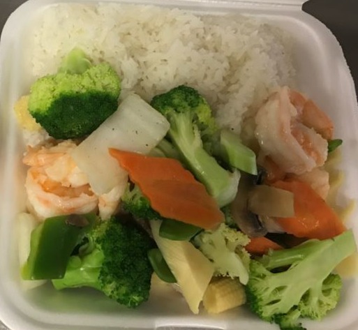 No 4. Steamed Shrimp w. Mixed Vegetables