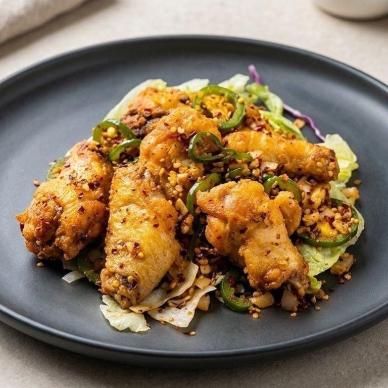 Spicy Garlic Chicken Wings (24) 大外卖盒 椒盐辣鸡翅 (24个