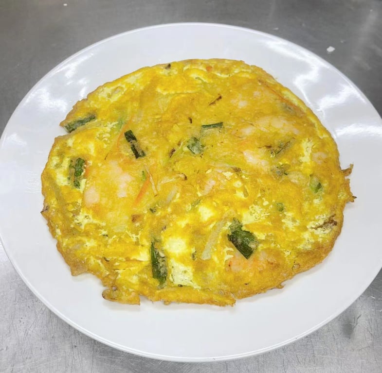 S8. 虾芙蓉蛋<br>에그 후 영 새우<br>Shrimp Egg Foo Young