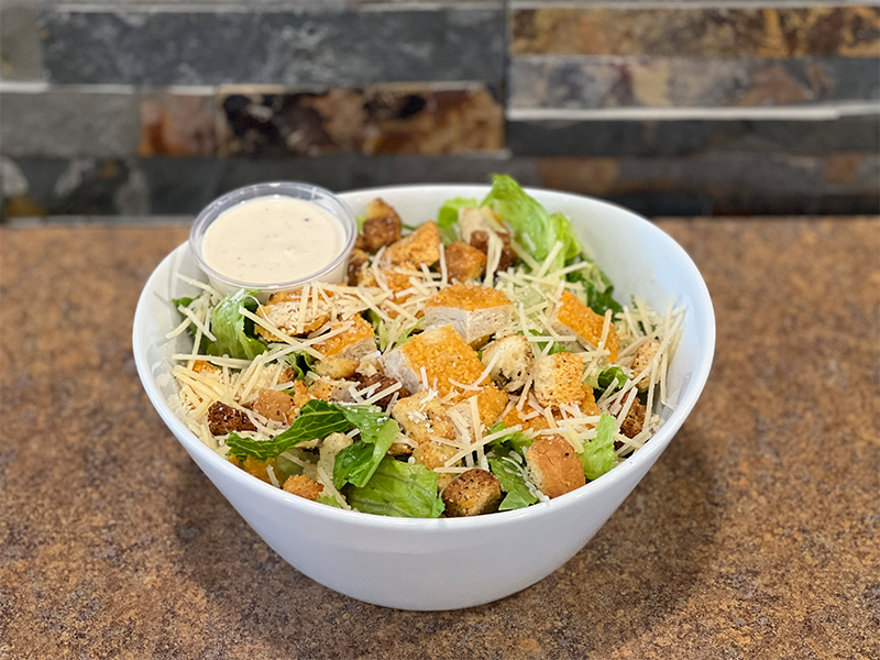 Crispy Chick’n Caesar Salad