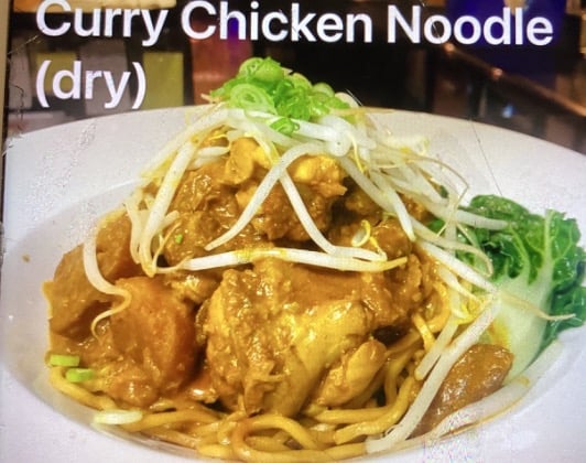 9. Curry Chicken Noodle (Dry)