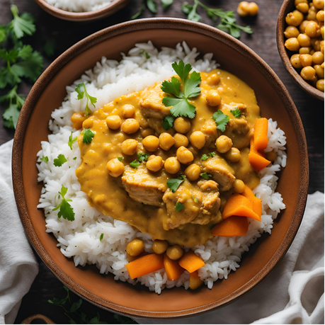 Curry Chicken over rice