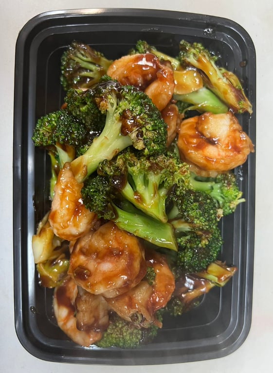 104. 芥兰虾 Jumbo Shrimp w. Broccoli