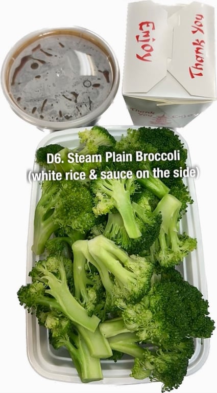 D6. 水煮芥蓝 Steamed Plain Broccoli