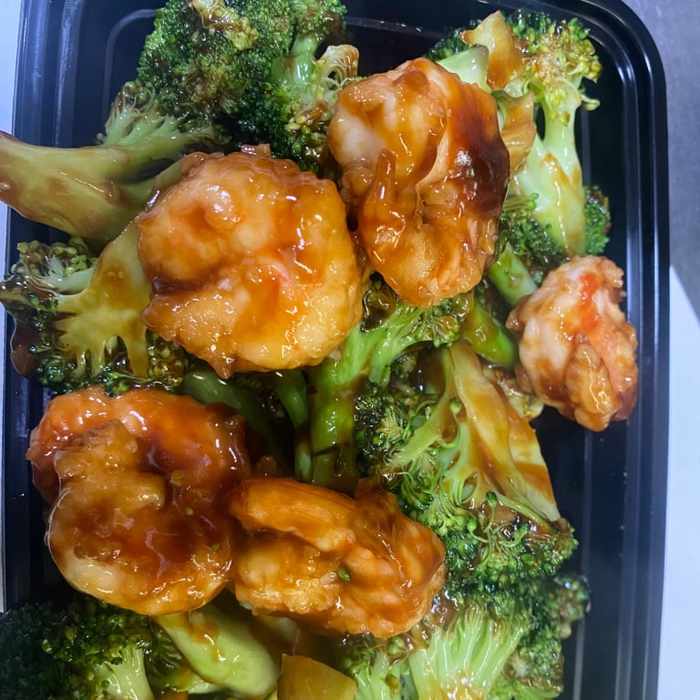 Jumbo Shrimp with Broccoli 芥兰虾