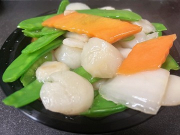 122. 雪豆干贝 Scallop w. Snow Peas