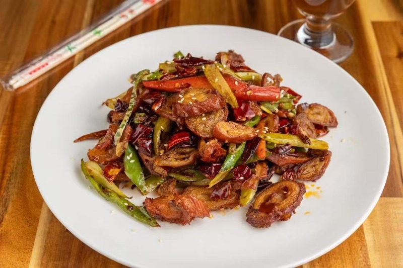 Dried Sauteed Pork Intestines w. Spicies