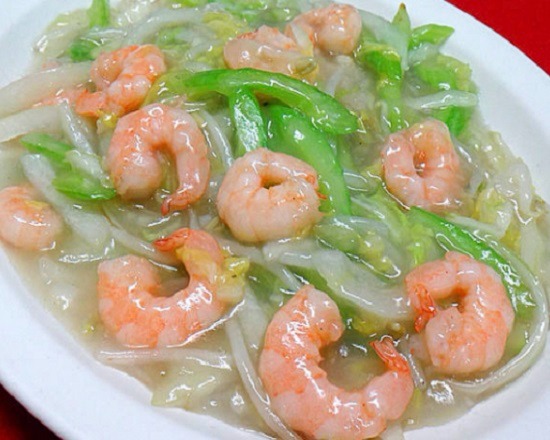 47. Shrimp Chow Mein 虾炒面