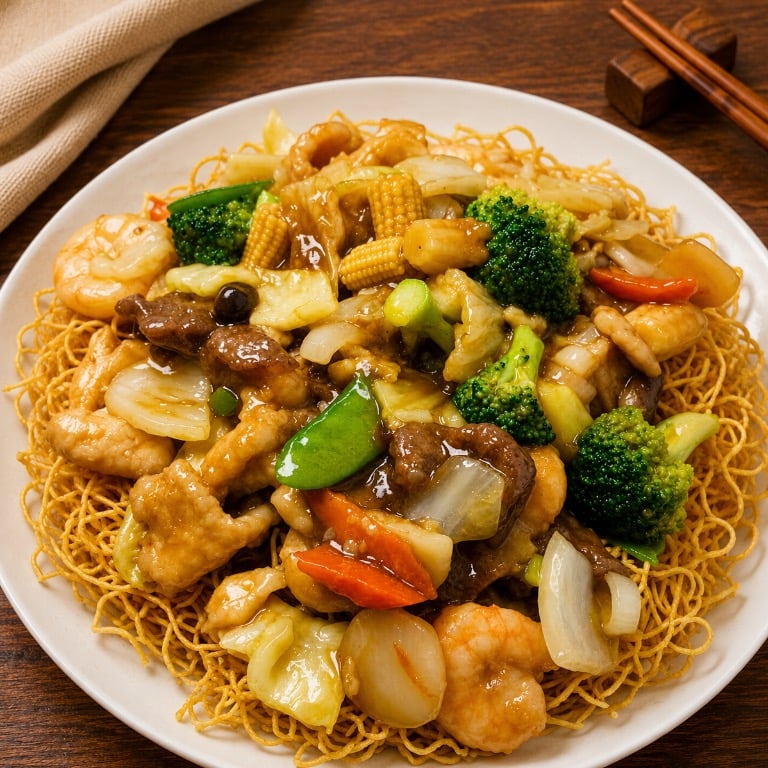HK Style Crispy Noodles 香港面