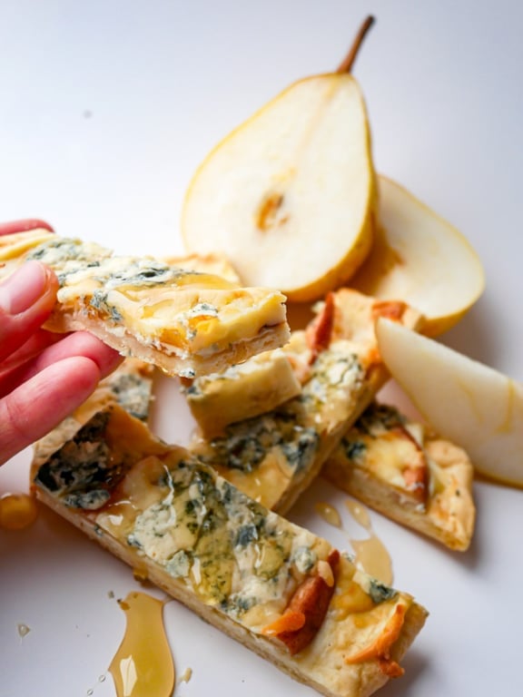 Mini-pizzas poire & bleu
