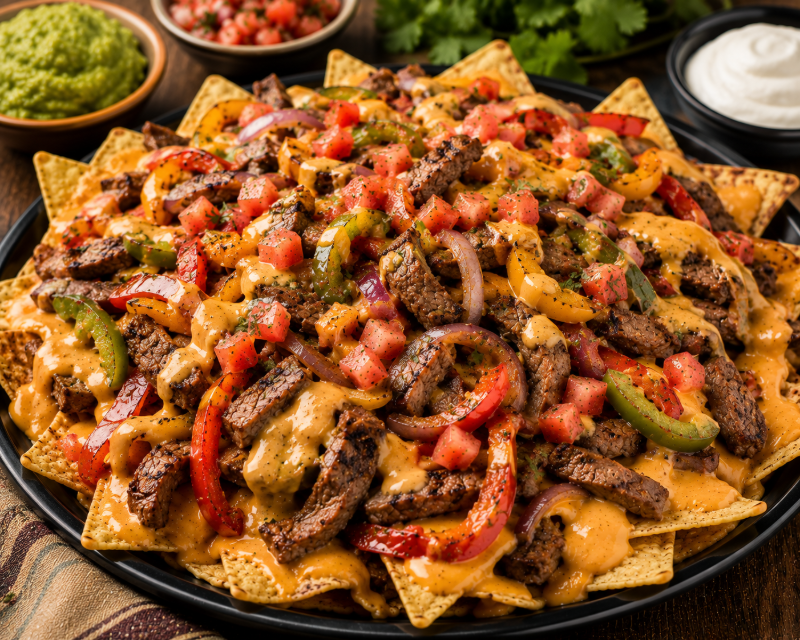 Fajita Steak Nachos