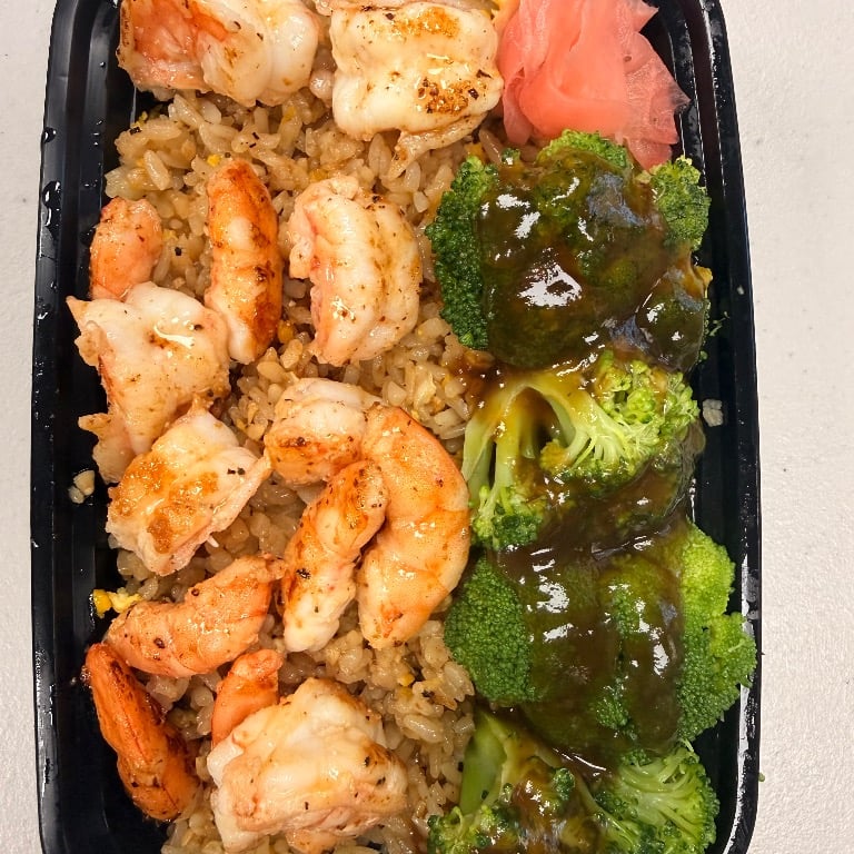Hibachi Shrimp Garlic Fried Rice Bowl