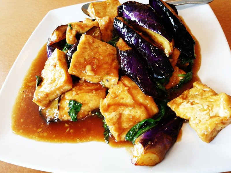 Eggplant & Tofu with Fresh Basil
Tian Tian Noodles - Cleveland St, Redmond