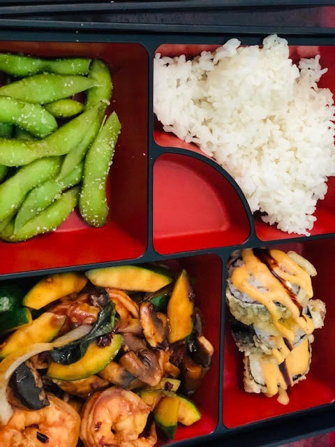 B15. Bangkok Basil Shrimp Bento Box