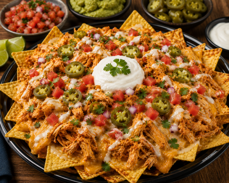 Shredded Chicken Nachos