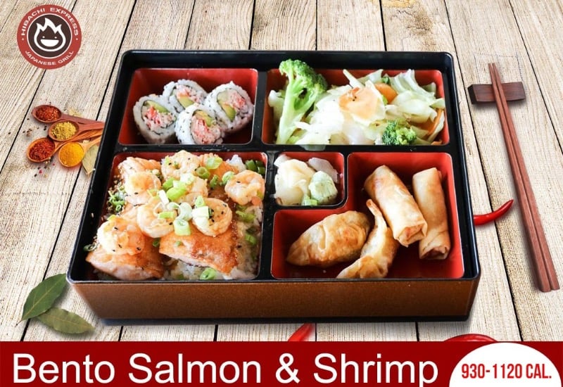 Bento Box Salmon & Shrimp