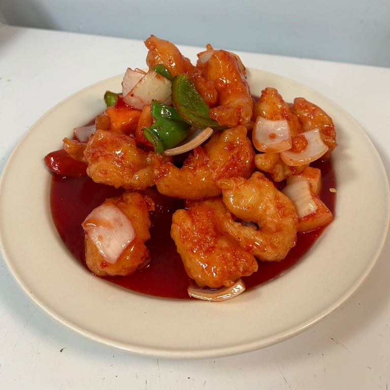 19. Pineapple Sweet & Sour Prawns