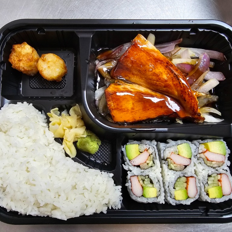 4. Salmon Teriyaki Bento