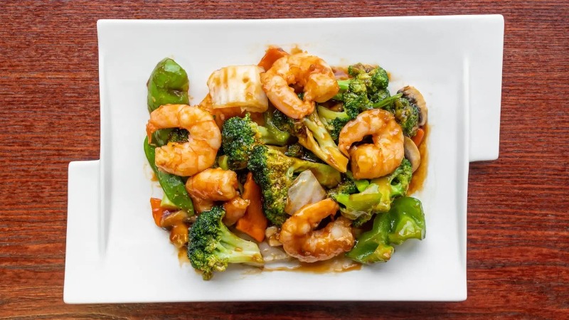 136. Shrimp w. Mixed Vegetable 杂菜虾