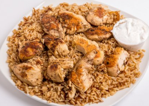 Grilled Chicken On Rice Image