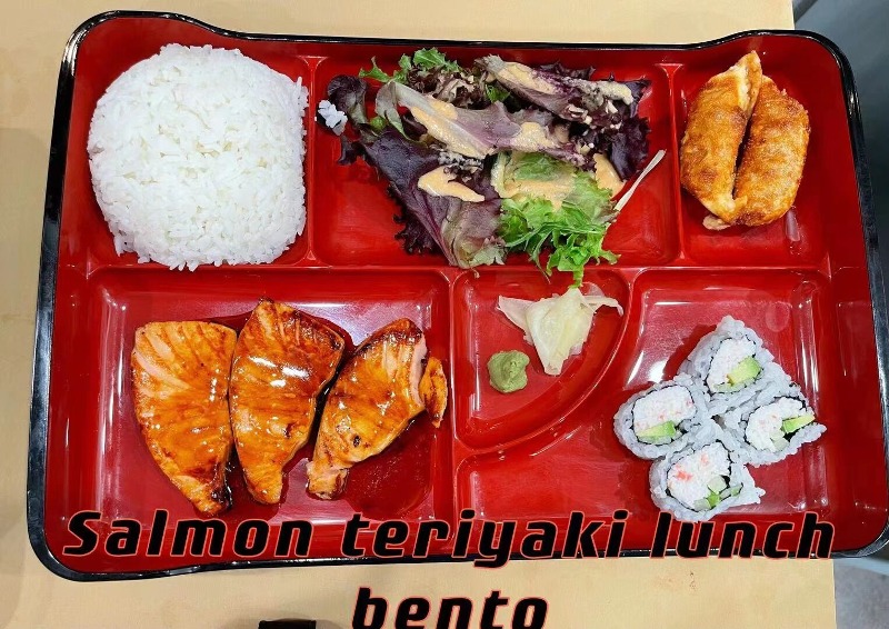 E. Salmon Teriyaki Bento