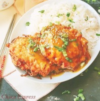 L3 Roast Pork Egg Foo Young Lunch叉烧蓉蛋