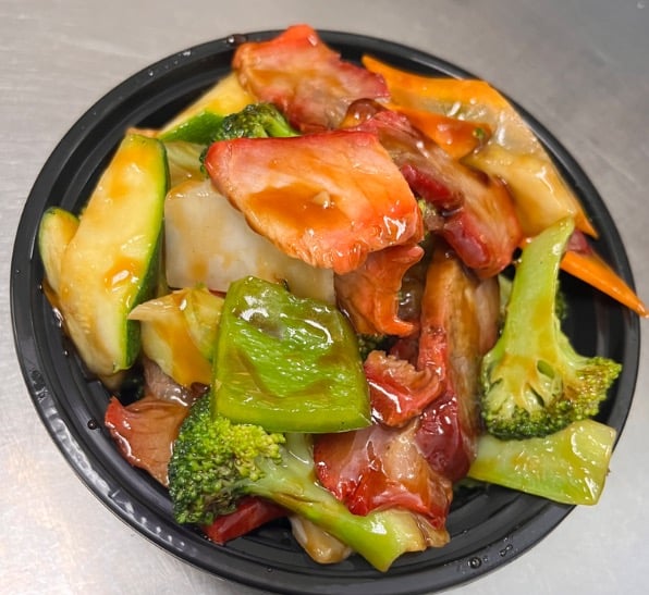 C19. Roast Pork w. Mixed Vegs
