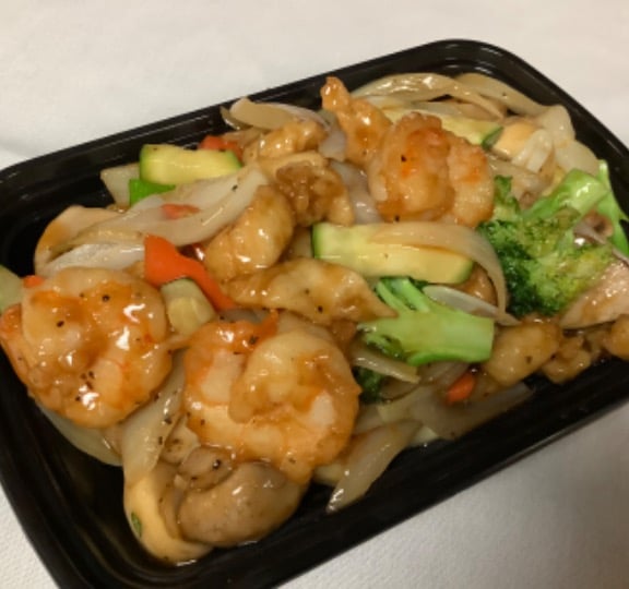 Hibachi Chicken & Shrimp     铁板鸡虾