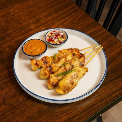 Grilled Chicken Satay 烤鸡肉沙爹