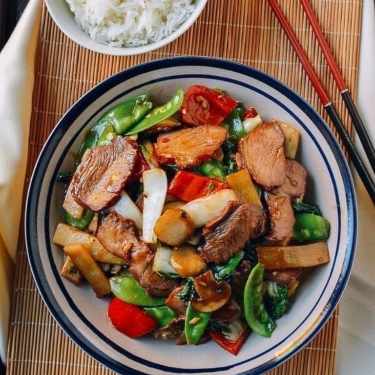 86. Pork w. Mixed Vegetables