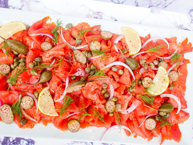 Plateau de saumon fumé