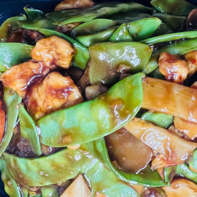 CK5. 豌豆鸡<br>Chicken w. Peapod in Brown Sauce