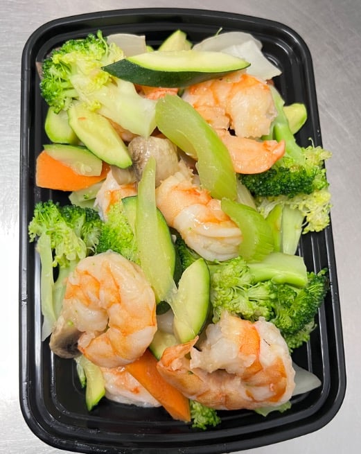 D4. Steamed Shrimp w. Mixed Vegs