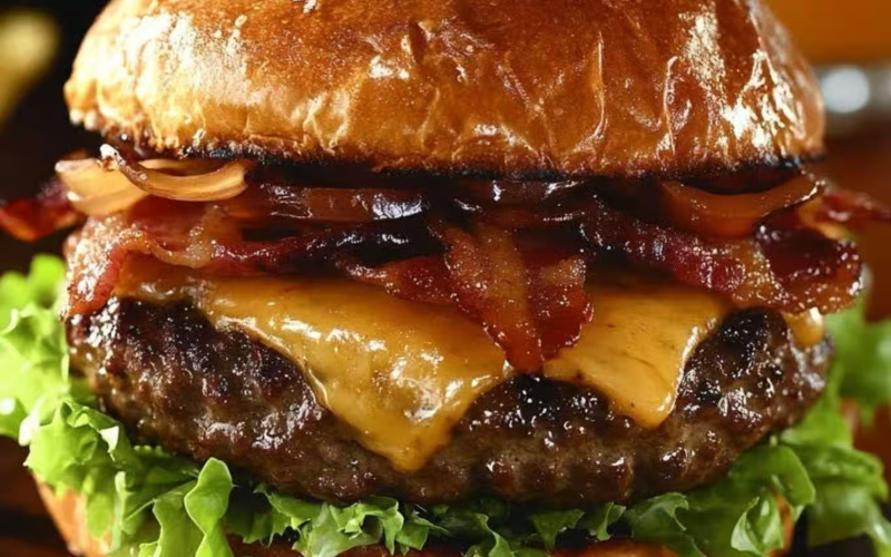 培根牛肉芝士汉堡 Bacon Beef Cheeseburger