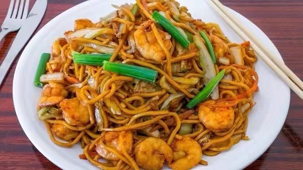 虾捞面 Shrimp Lo Mein