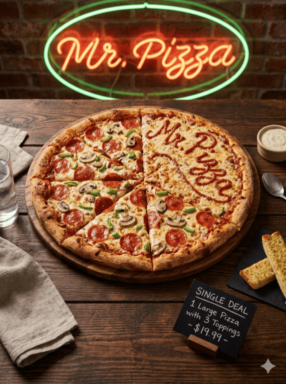 Single Deal - 1 Large Pizza with 3 Toppings