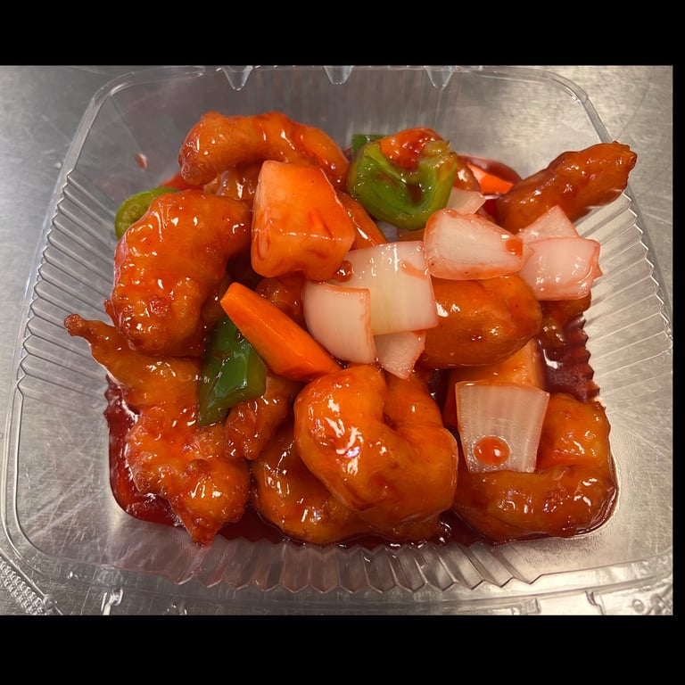 S6. 甜酸蝦 Sweet & Sour Prawns
