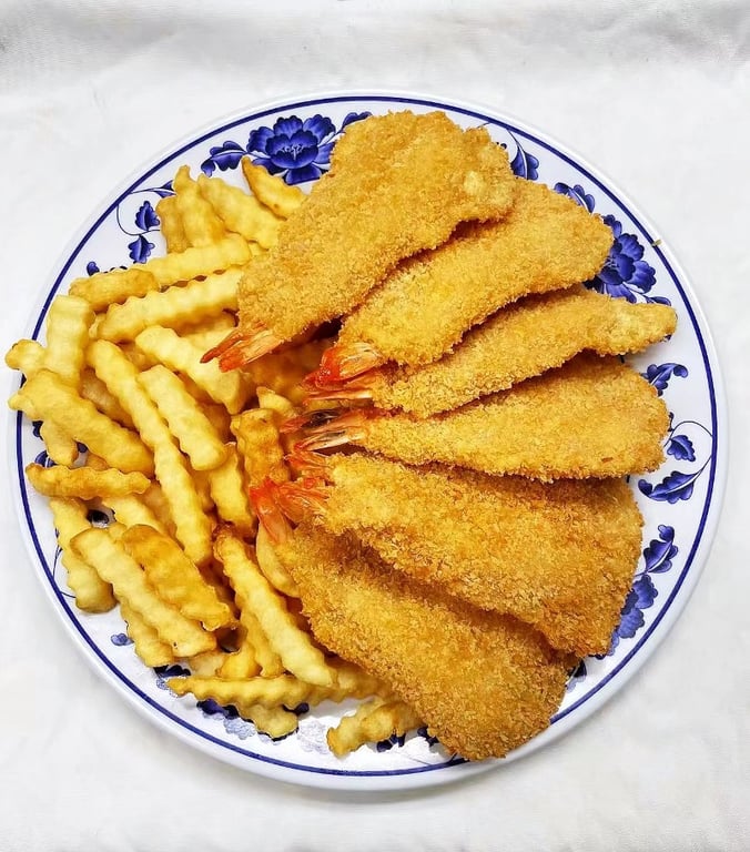 19. Jumbo Shrimp Basket (6) with French Fries Image