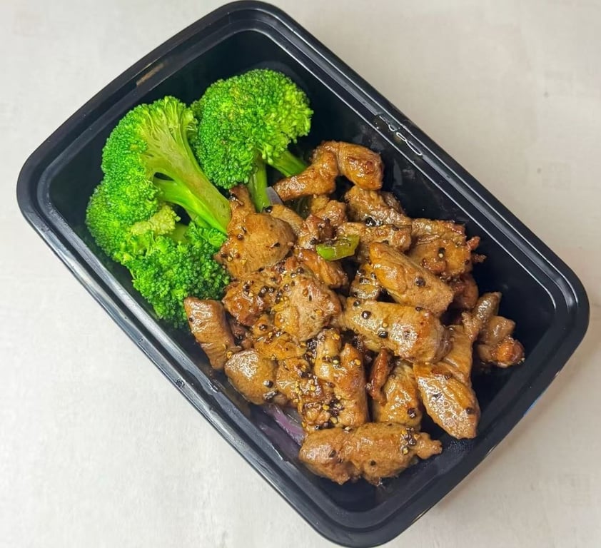 Cubed Filet Mignon Black Pepper