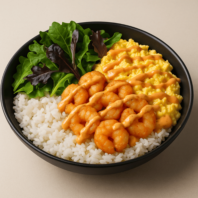 🍚 Spicy Garlicky Shrimp Rice Bowl