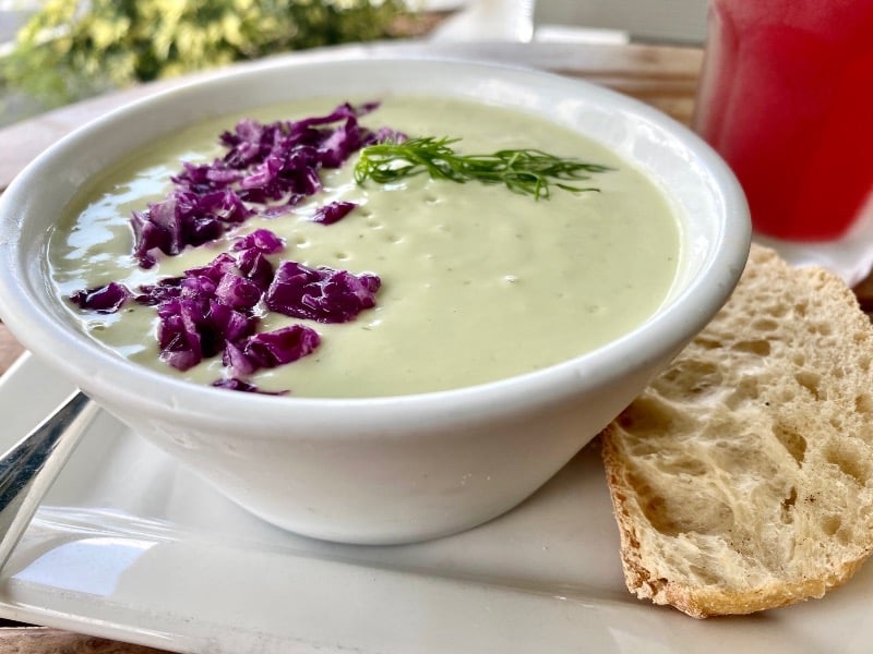 Avocado cucumber dill Gazpacho