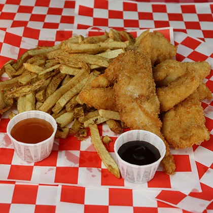 Regular Chicken Strips and Fries Image